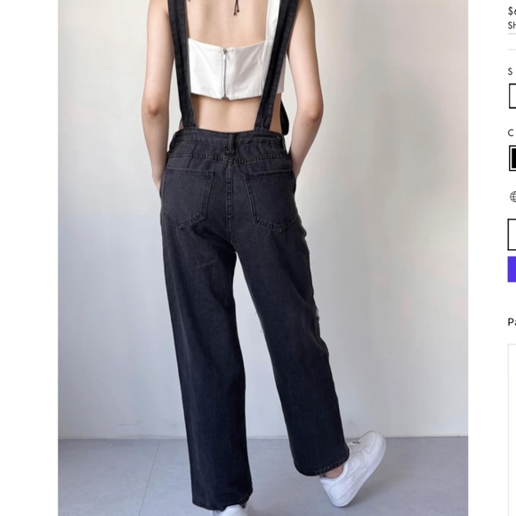 Storets - Nora Cut Out Overalls - Picture 2 of 6